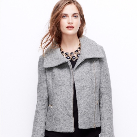 Ann Taylor Jackets & Blazers - Ann Taylor Wool Moto Jacket in Grey